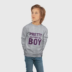 Свитшот хлопковый детский Pretty SWAG Boy, цвет: меланж — фото 2