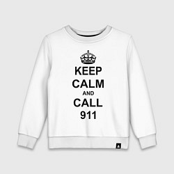 Детский свитшот Keep Calm & Call 911