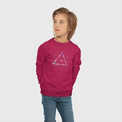 Свитшот хлопковый детский Геометрия, цвет: маджента — фото 2