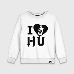 Детский свитшот I love HU