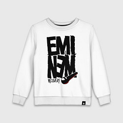 Свитшот хлопковый детский Eminem recovery, цвет: белый
