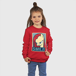Свитшот хлопковый детский MLP: Smile, цвет: красный — фото 2