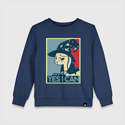 Свитшот хлопковый детский MLP: Yes I Can, цвет: тёмно-синий