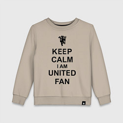 Детский свитшот Keep Calm & United fan