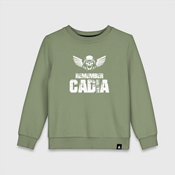 Свитшот хлопковый детский Remember Cadia - Warhammer, цвет: авокадо