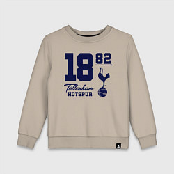 Свитшот хлопковый детский FC Tottenham 1882, цвет: миндальный