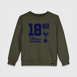 Свитшот хлопковый детский FC Tottenham 1882, цвет: хаки