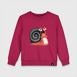 Свитшот хлопковый детский Боевая улитка, цвет: маджента