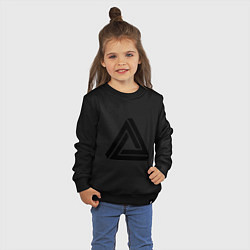 Свитшот хлопковый детский Triangle Visual Illusion цвета черный — фото 2