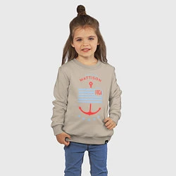 Свитшот хлопковый детский MATTISON яхт-клуб, цвет: миндальный — фото 2