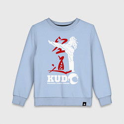 Свитшот хлопковый детский Kudo, цвет: мягкое небо