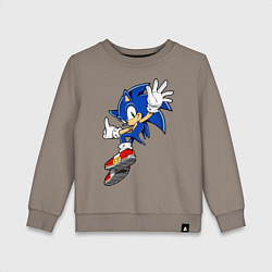 Свитшот хлопковый детский Sonic, цвет: утренний латте