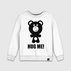 Свитшот хлопковый детский Hug me цвета белый — фото 1