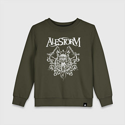 Свитшот хлопковый детский Alestorm: Pirate Bay, цвет: хаки