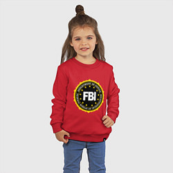 Свитшот хлопковый детский FBI Departament, цвет: красный — фото 2
