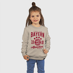 Свитшот хлопковый детский Bayern Munchen 1900, цвет: миндальный — фото 2