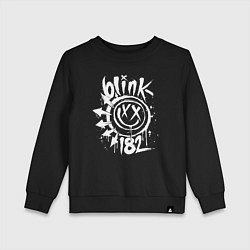 Свитшот хлопковый детский Blink-182: Smile, цвет: черный