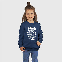 Свитшот хлопковый детский Blink-182: Smile, цвет: тёмно-синий — фото 2