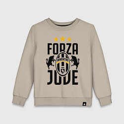 Свитшот хлопковый детский Forza Juve, цвет: миндальный