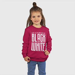 Свитшот хлопковый детский Juventus: Black & White, цвет: маджента — фото 2