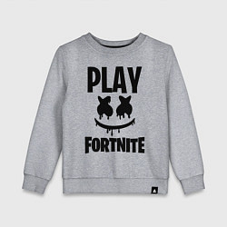 Свитшот хлопковый детский Marshmello: Play Fortnite, цвет: меланж