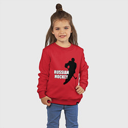 Свитшот хлопковый детский Russian Red Hockey, цвет: красный — фото 2