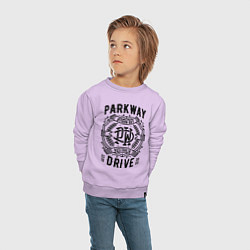 Свитшот хлопковый детский Parkway Drive: Australia, цвет: лаванда — фото 2
