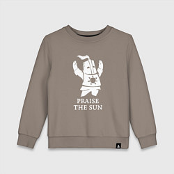 Свитшот хлопковый детский Praise the Sun, цвет: утренний латте