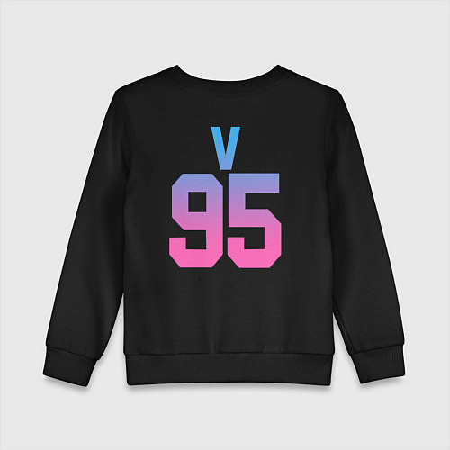 Детский свитшот BTS: Neon V / Черный – фото 2