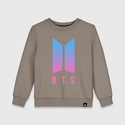 Свитшот хлопковый детский BTS: Neon V, цвет: утренний латте