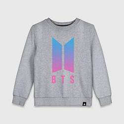 Свитшот хлопковый детский BTS: Neon V, цвет: меланж