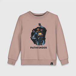 Свитшот хлопковый детский Apex Legends: Pathfinder, цвет: пыльно-розовый
