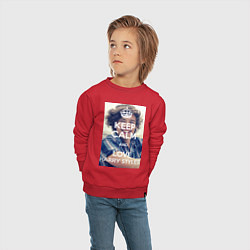 Свитшот хлопковый детский Keep Calm & Love Harry Styles, цвет: красный — фото 2