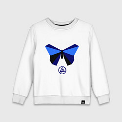 Свитшот хлопковый детский Linkin Park: Butterfly, цвет: белый
