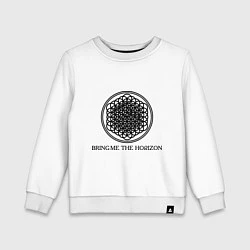 Свитшот хлопковый детский Bring me the horizon, цвет: белый