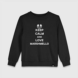 Детский свитшот Keep Calm & Love Marshmello