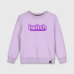 Свитшот хлопковый детский Twitch Logo, цвет: лаванда