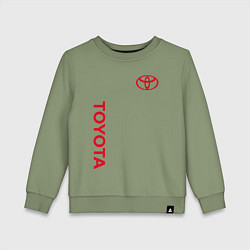 Свитшот хлопковый детский TOYOTA, цвет: авокадо