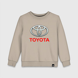 Свитшот хлопковый детский TOYOTA, цвет: миндальный