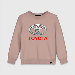 Свитшот хлопковый детский TOYOTA, цвет: пыльно-розовый