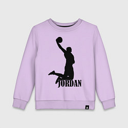 Свитшот хлопковый детский Jordan Basketball, цвет: лаванда
