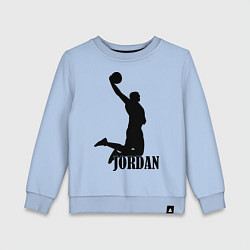 Свитшот хлопковый детский Jordan Basketball, цвет: мягкое небо