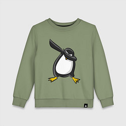 Свитшот хлопковый детский DAB Pinguin, цвет: авокадо