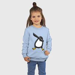 Свитшот хлопковый детский DAB Pinguin, цвет: мягкое небо — фото 2