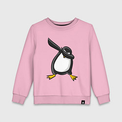 Свитшот хлопковый детский DAB Pinguin, цвет: светло-розовый