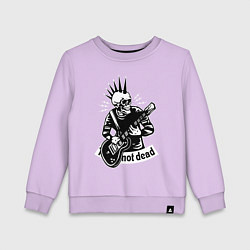 Свитшот хлопковый детский Punks not dead - motto, цвет: лаванда