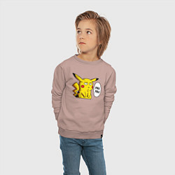 Свитшот хлопковый детский Pika Pika Okay, цвет: пыльно-розовый — фото 2