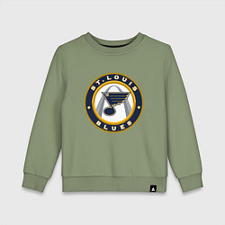 Свитшот хлопковый детский St Louis Blues, цвет: авокадо