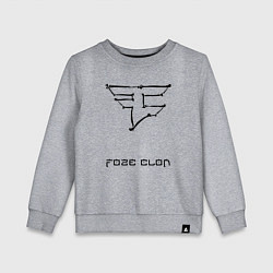 Свитшот хлопковый детский Cs:go - Faze Clan Skull, цвет: меланж