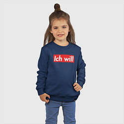 Свитшот хлопковый детский Ich will, цвет: тёмно-синий — фото 2